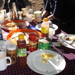 breakfast on your kilimanjaro trek